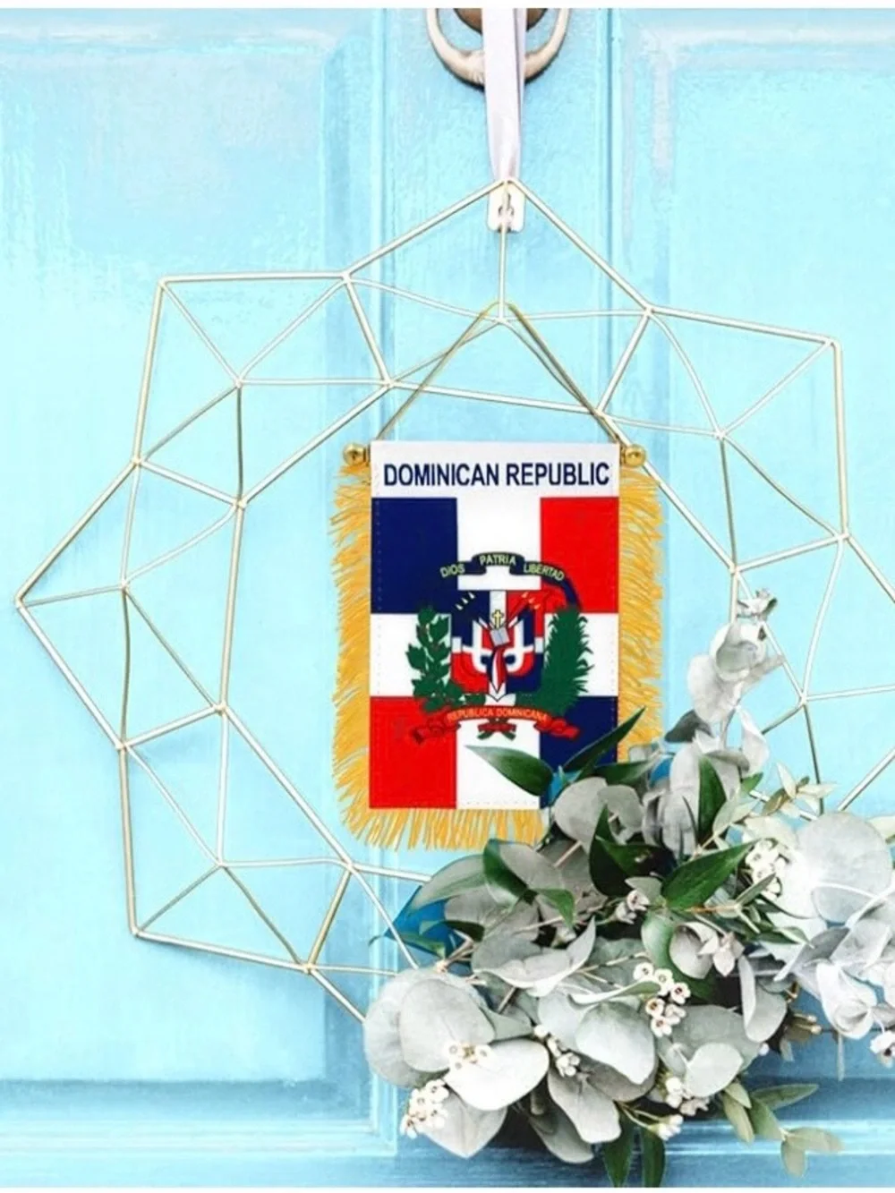 Dominican Republic Mini Flag Banner 4